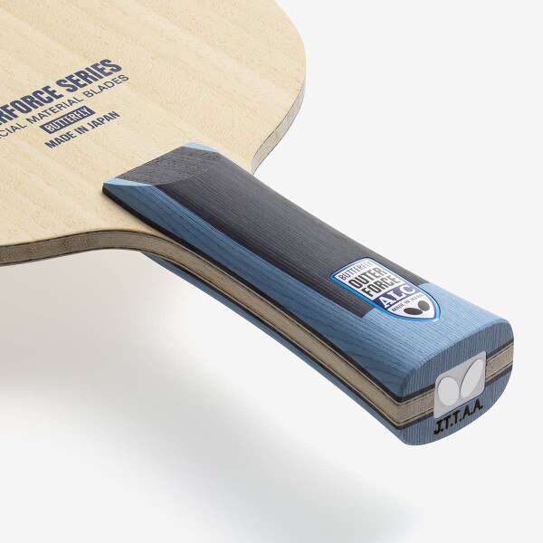 Butterfly Outerforce Layer ALC Table Tennis Blade - Flared Handle - Angled